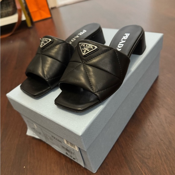 Prada Diagram Slide Sandal BLACK, Size 5US / 35EU - Picture 13 of 13